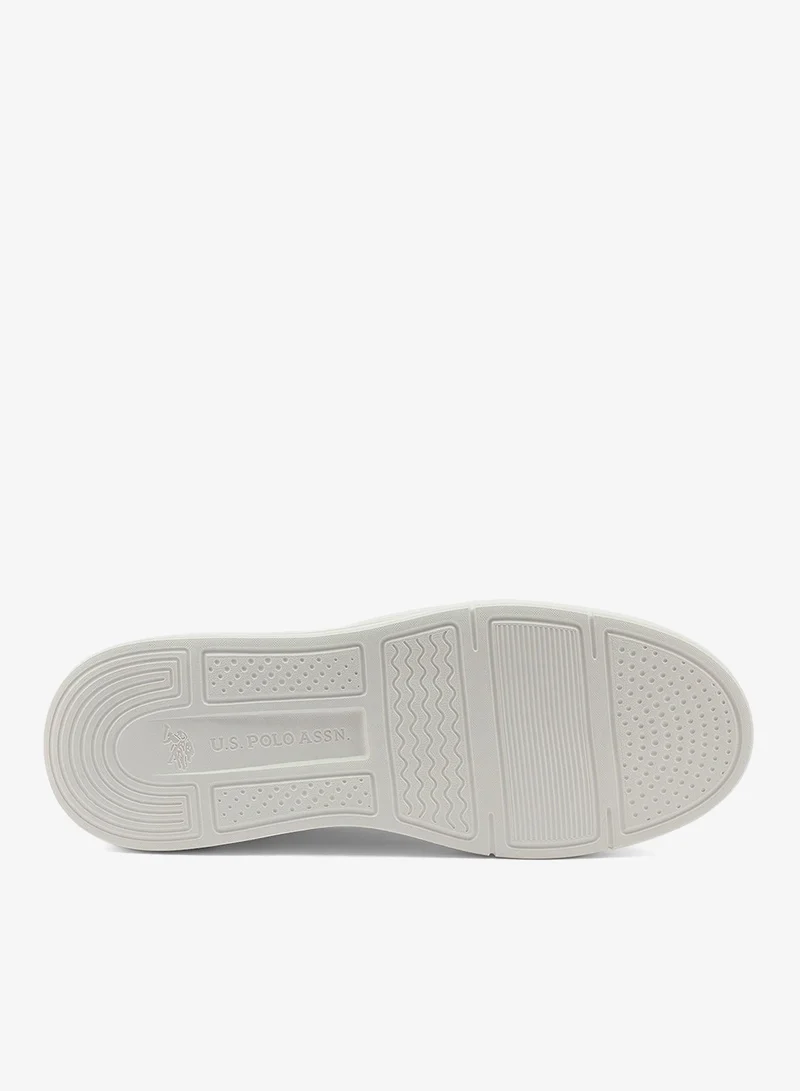 U.S. Polo Assn. white Men's White Low-Top Sneakers - Classic Lace-Up Design, Comfortable for Everyday Outfits for Men | Best Price UAE